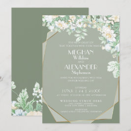 Invitación a la boda | Flores silvestres geométric