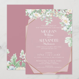 Invitación a la boda | Flores silvestres geométric