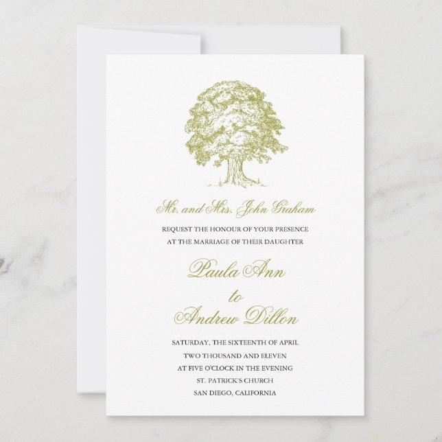 Invitación a la boda forestal (Anverso)