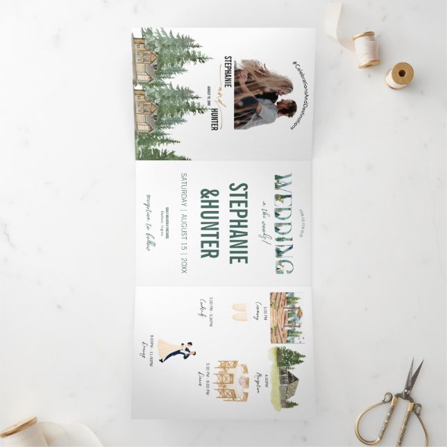 Invitación a la boda forestal (Interior)