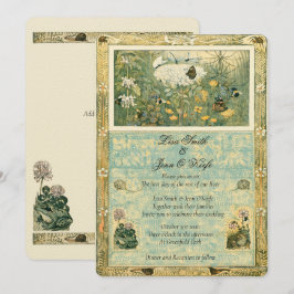 Invitación a la boda forestal de libros de cuentos