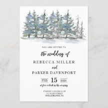 Invitación a la boda forestal de Woodland