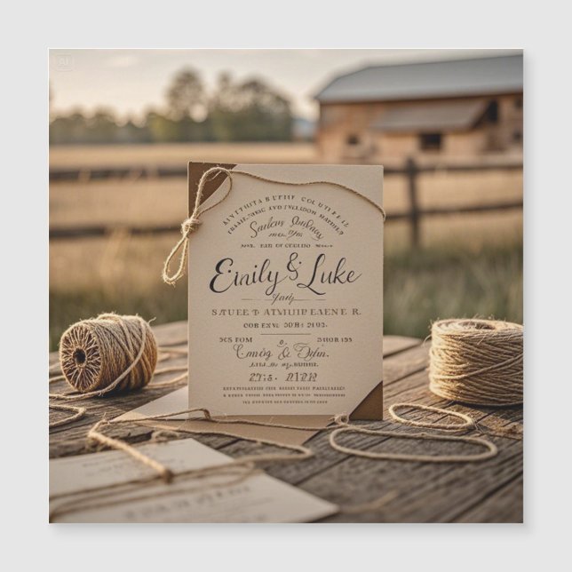 Invitación a la boda forestal encantada (Anverso)