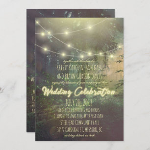 Invitación a la boda forestal encantada - Luz de c