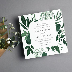Invitación a la boda forestal salvaje   Cuadrado