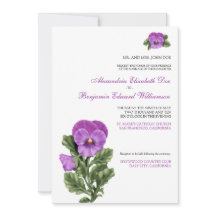 Invitación a la boda formal con flores de primaver