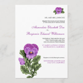 Invitación a la boda formal con flores de primaver