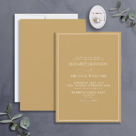 Invitación a la boda formal con guión clásico de o