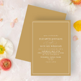 Invitación a la boda formal con guión clásico de o