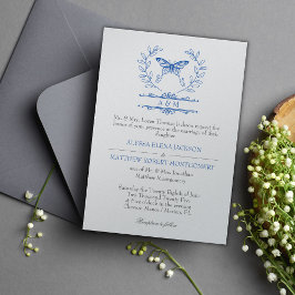 Invitación a la boda formal con monograma de marip