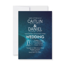 Invitación a la boda formal de Blue Starry Night