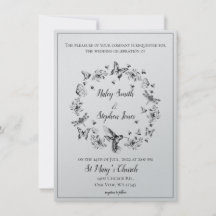 Invitación a la boda formal de la floral naturalez