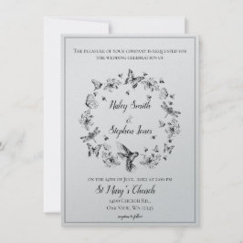 Invitación a la boda formal de la floral naturalez