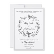 Invitación a la boda formal de la floral naturalez
