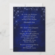 Invitación a la boda formal de la noche de inicio 