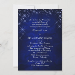 Invitación a la boda formal de la noche de inicio 