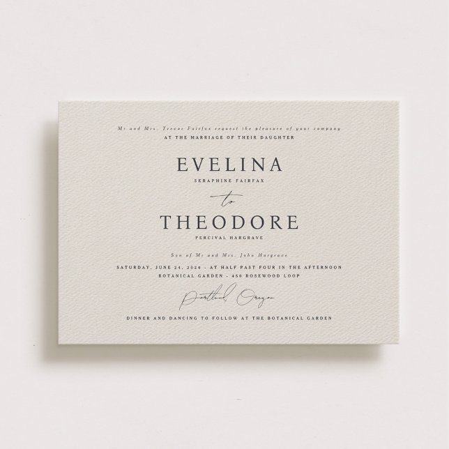 Invitación a la boda formal de Parker Landsape (Subido por el creador)