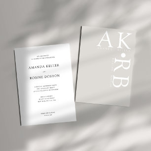 Invitación a la boda formal minimalista