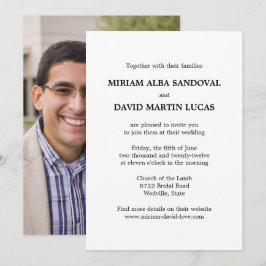 Invitación a la boda formal minimalista