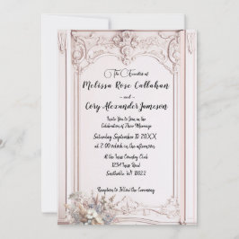 Invitación a la boda formal por orden de resurgimi