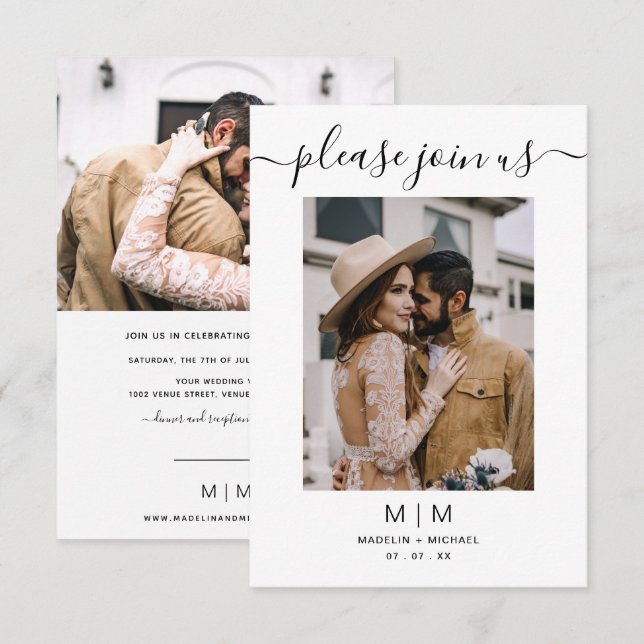 Invitación a la boda fotográfica (Anverso / Reverso)