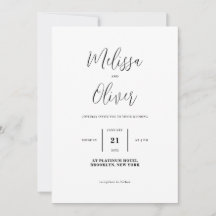 Invitación a la boda fotográfica clásica simple