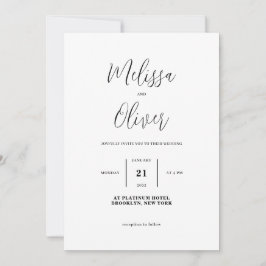 Invitación a la boda fotográfica clásica simple