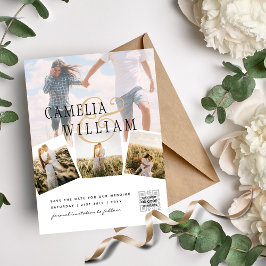 Invitación a la boda fotográfica Clásico Blanco Mo