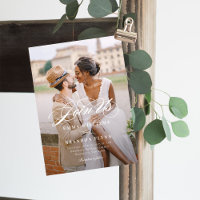 Invitación a la boda fotográfica con guión poético