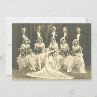 Invitación a la boda fotográfica de 1920