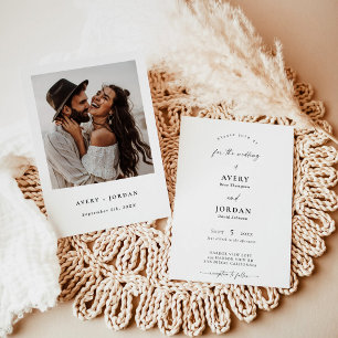Invitación a la boda fotográfica de Boho   Minimal