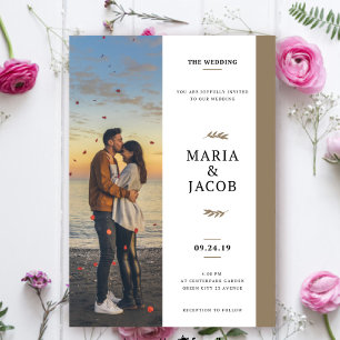 Invitación a la boda fotográfica de Boho   Minimal