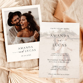 Invitación a la boda fotográfica de Boho | Minimal