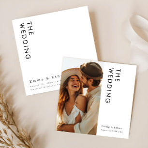 Invitación a la boda fotográfica de Boho minimalis