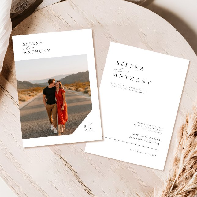 Invitación a la boda fotográfica de Boho minimalis (Subido por el creador)