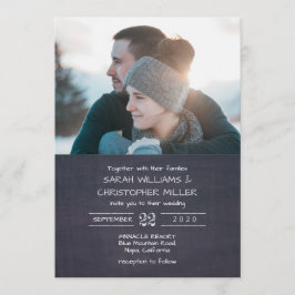 Invitación a la boda fotográfica de Chalkboard mod