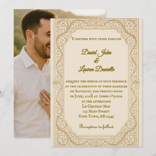 Invitación a la boda fotográfica de Filigree Fleur