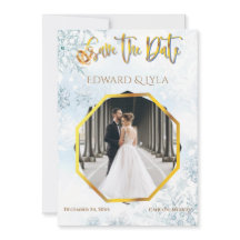 Invitación a la boda fotográfica de invierno