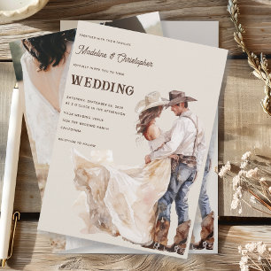 Invitación a la boda fotográfica de la pareja de r