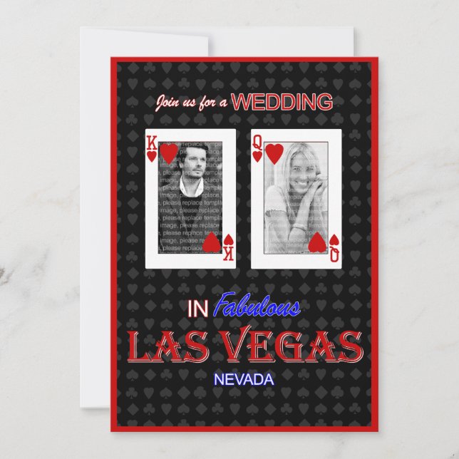 Invitación a la boda fotográfica de Las Vegas - Re (Anverso)