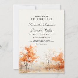 Invitación a la boda fotográfica de otoño en el am