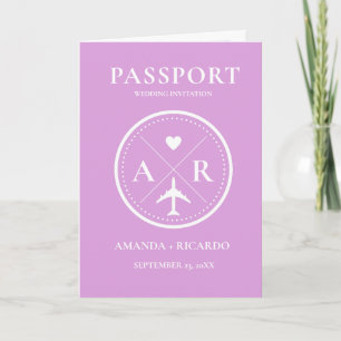 Invitación a la boda fotográfica de Pasaporte Lave