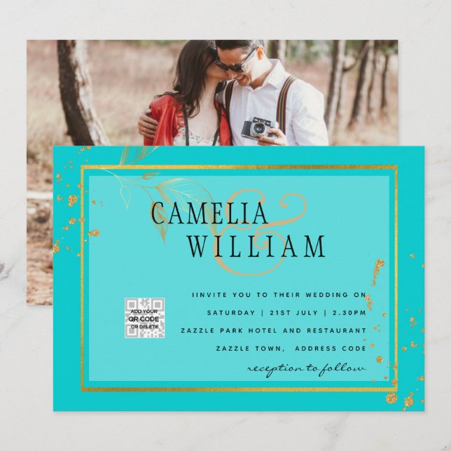 Invitación a la boda fotográfica de PRESUPUESTO Gu (Anverso / Reverso)