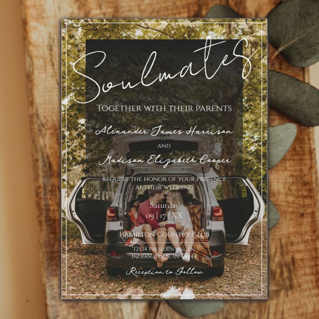 Invitación a la boda fotográfica de Soulmates | Su (Subido por el creador)