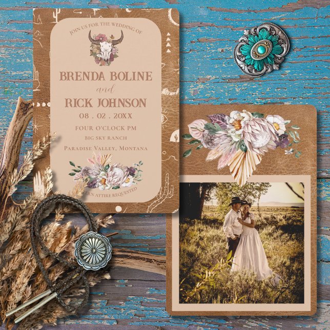 Invitación a la boda fotográfica del desierto Boho (Subido por el creador)