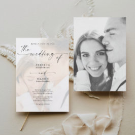 Invitación a la boda fotográfica elegante