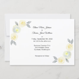 Invitación a la boda fotográfica - Floral amarilla