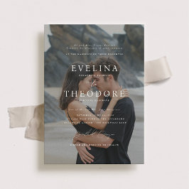 Invitación a la boda fotográfica formal Parker