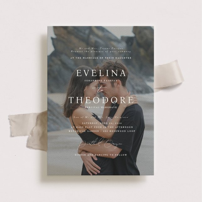 Invitación a la boda fotográfica formal Parker (Subido por el creador)