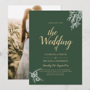 Invitación a la boda fotográfica JUNIPER GREEN Mod